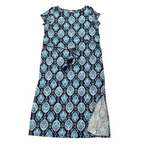 J Jill Long Tunic Style Caftan Dress With Mandala Print Size Petite Medium